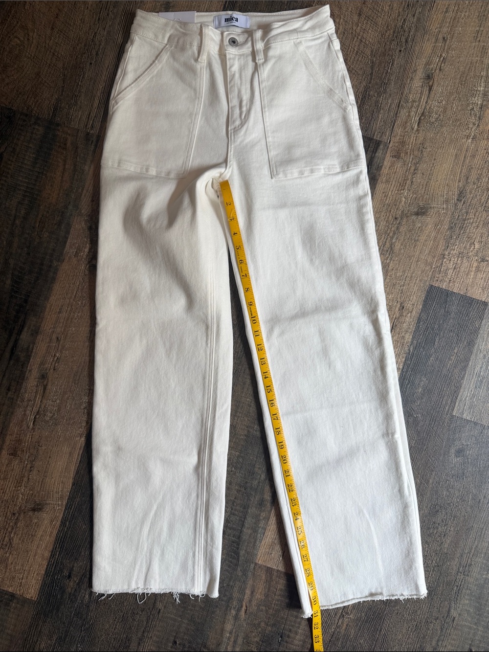 Mica High-Rise Straight Leg Jeans in Off-White 3/26